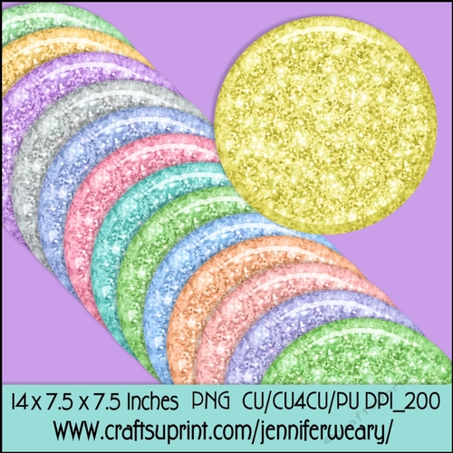 Glassy Glitter Mats-Spring Light