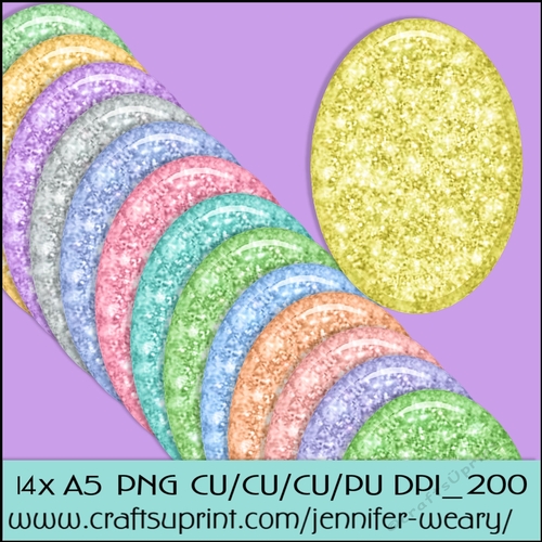 Glassy Glitter A5 Mats-Spring Light