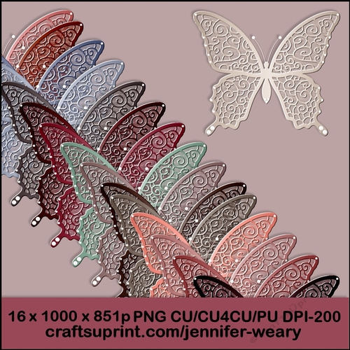 Glittering Butterfly Pearls-Dusty
