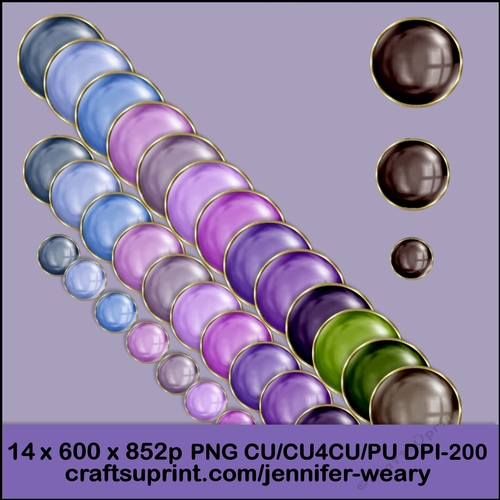 3 Pearls Gold Borders-Lavender Fields