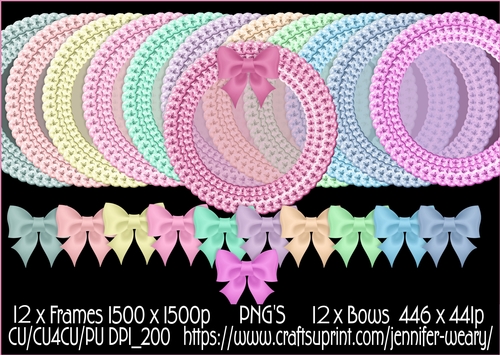 Triple Flower Frame Bow Set-Dreamy