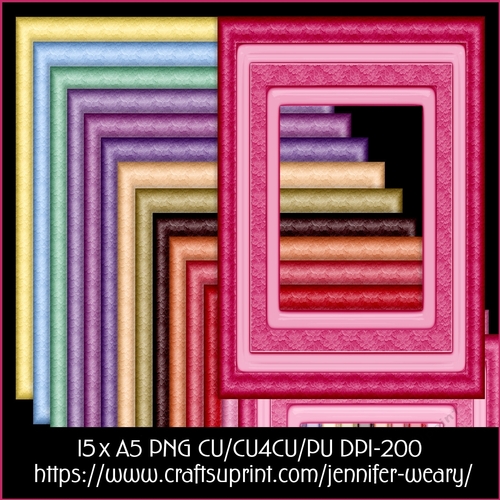 Lace Glass A5 Frames-sweet