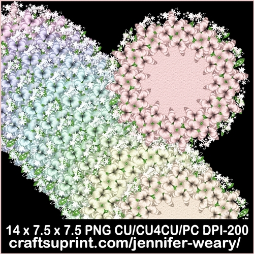 Butterfly Round Mats-Candy Floss