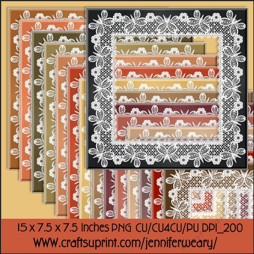 Butterfly Lace Frames-Woodlands