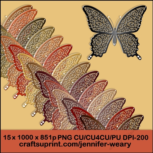Glittering Butterfly Pearls-Woodlands