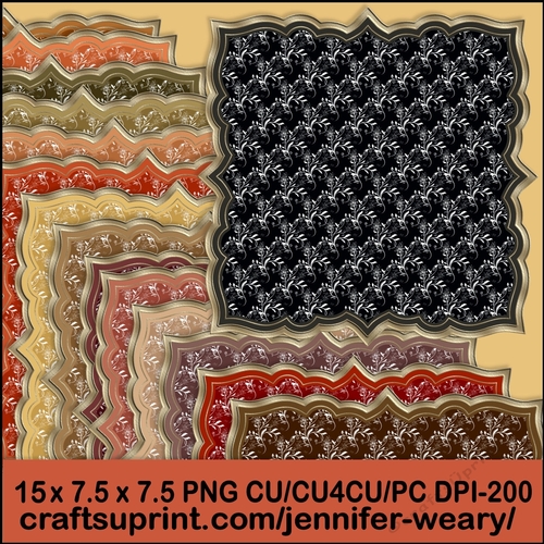 Gold Edged Accent Mats-Wodlands