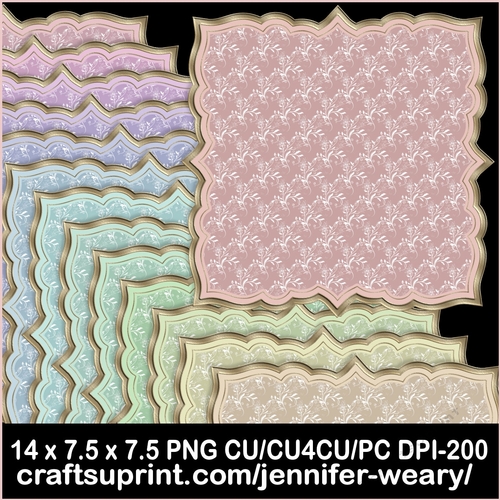 Gold Edged Accent Mats-Candy Floss