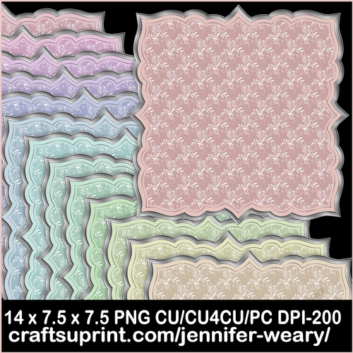 Silver Edged Accent Mats-Candy Floss