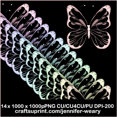 22 Candy Floss Butterflies