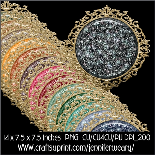 Gold Fancy Edged Glitter Mats-Cozy