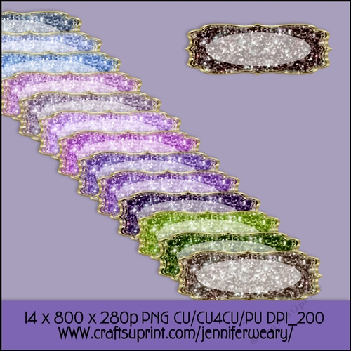 Lavender Glitter Sentiments