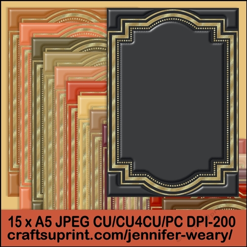 Gold Inlay A5 Backgrounds-Woodlands
