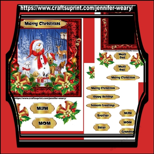Merry Christmas Snowman Friends2