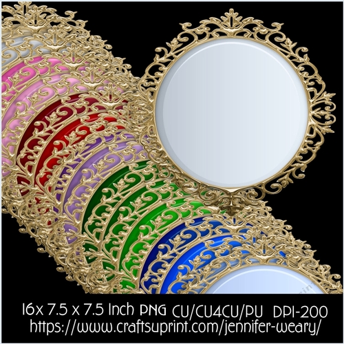 Gold Fancy Edged Mats-Christmas Time