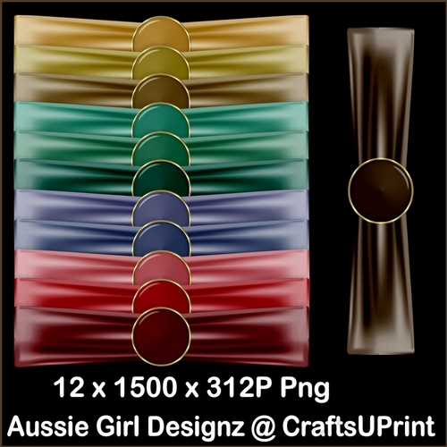Ribbon Wraps with Brads-Christmas Joy