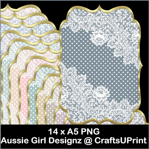 Dot n Lace A5 Mats-Neutral