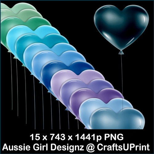 Cool Hearts Balloons