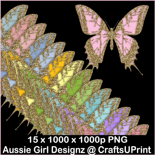 Glittering Golden Butterflies-Easter Morn