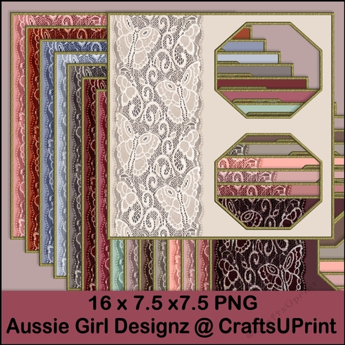 Butterfly octagon S Border Frames-Dusty