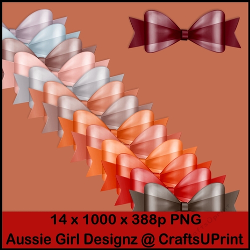 Flamingo Feather Bows 2