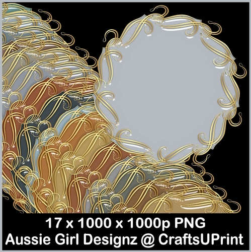 Golden Glass Swirl Mats-Metal