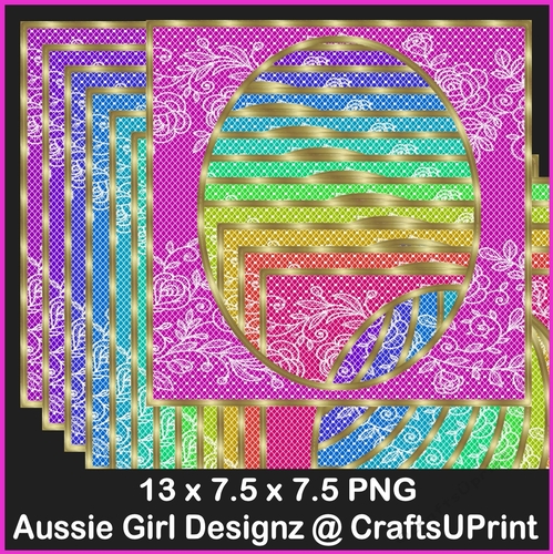 Lace with Roses Frames-Neon Rainbow