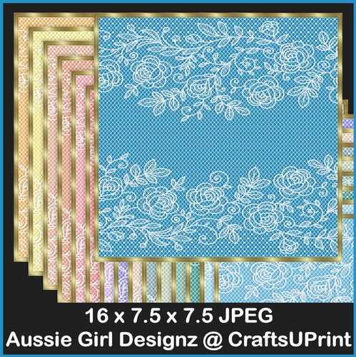 White Lace with Roses Backgrounds-Tranquil Days