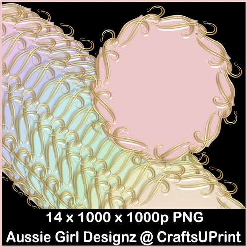 Golden Glass Swirl Mats-candy Floss