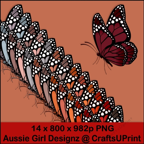 Flamingo Feather Butterflies