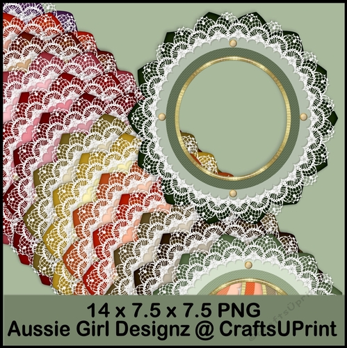 Lace n Pearl Round Frames-Autumn Fall Light