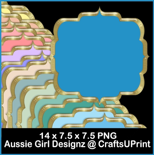 wide Gold Border Mats-Tranquil Days