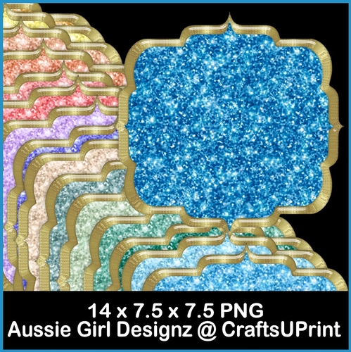 Wide gold Glittering Mats-Tranquil Days