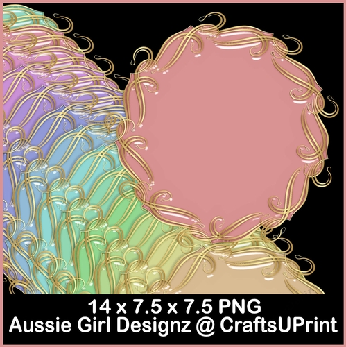 Golden Glass swirl Mats-Candy Floss b