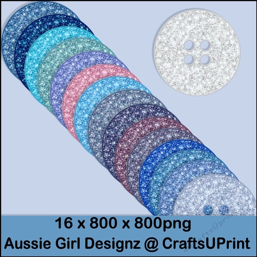 Winter Wonderland Glittering Buttons