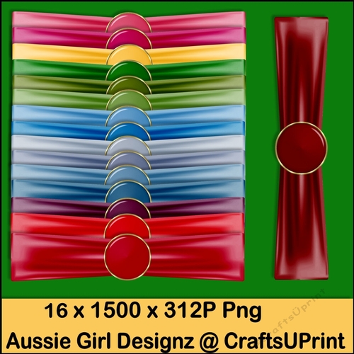 Ribbon Wraps with Brads-Christmas Time 2