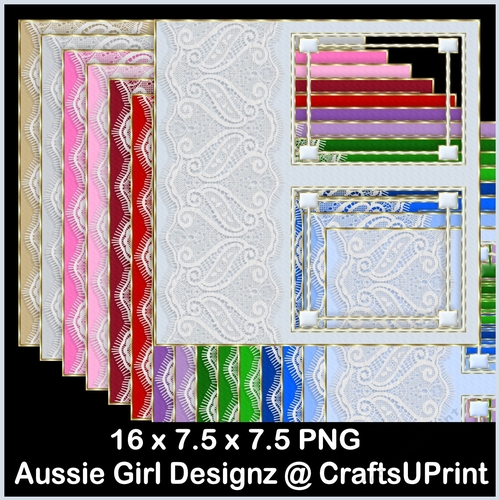 Lace Textured Frames 2- Christmas Time