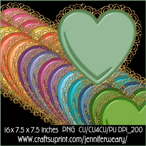 Golden Edged Hearts-Easter