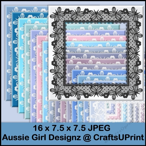 Butterfly Lace Frames-Winter Wonderland