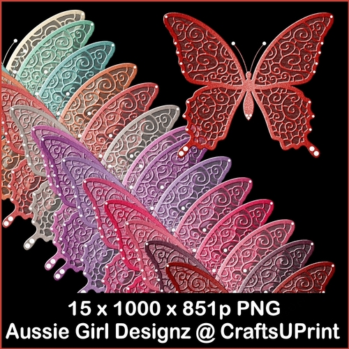 Glittering Butterfly Pearls-Valentine