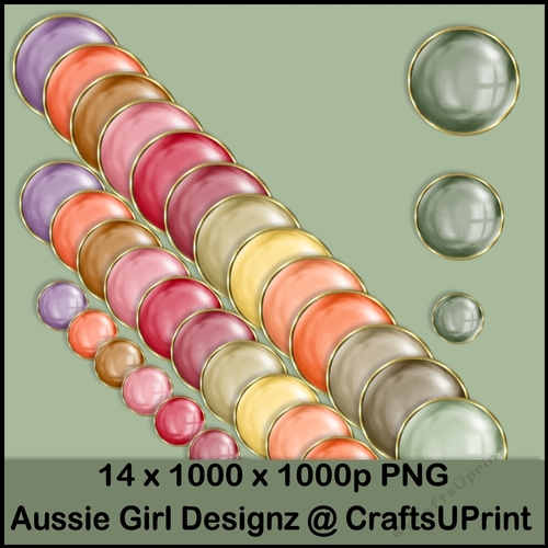 3 Pearls Gold Borders-Autumn Fall Light