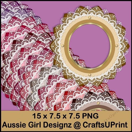 Lace n Pearl Round Frames - Bee Mine