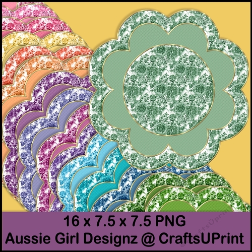 Easter Floral Mats Golden Edging