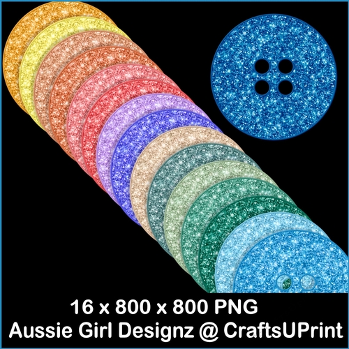 Tranquil Days Glittering Buttons