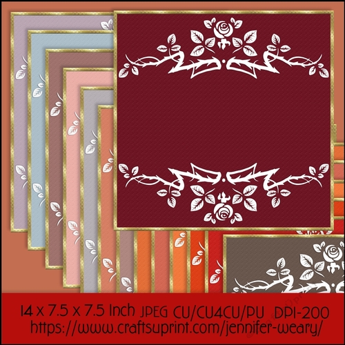 Roses n Leaves Backgrounds-Flamingo Feathers