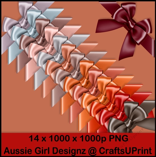 Flamingo Feather Bows 3