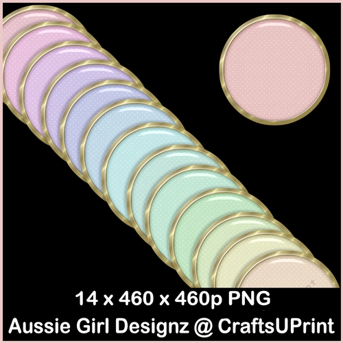 24 Dots Round Brads-Candy Floss