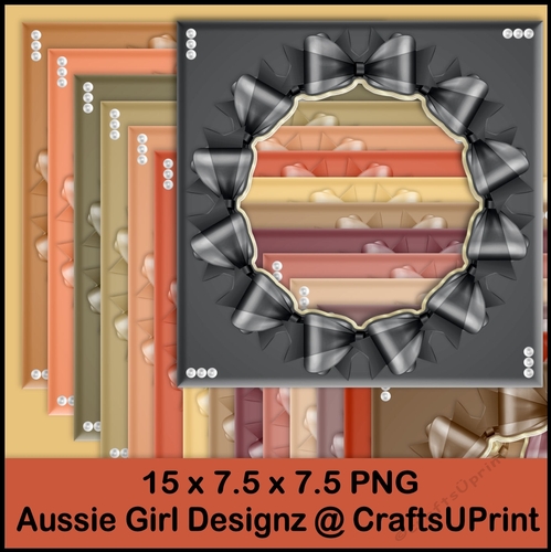 Circular Bow Background Frames-Woodlands