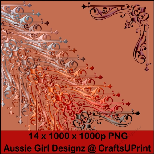 Flamingo Feathers Corners 2