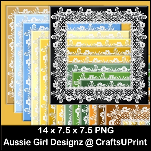 Butterfly Lace Frames-Sunflower Field