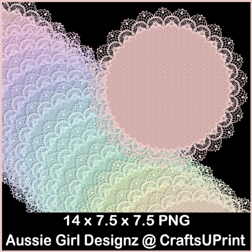 Lace Textured Border Mats-Candy Floss